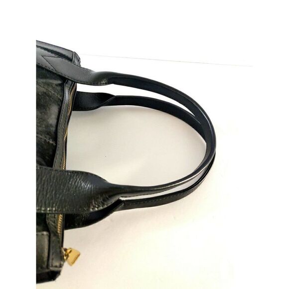 FOSSIL REISSUE BLACK HAIR ON HIDE GENUINE LEATHER TOTE SHOULDER BAG HANDBAG - Picture 8 of 10